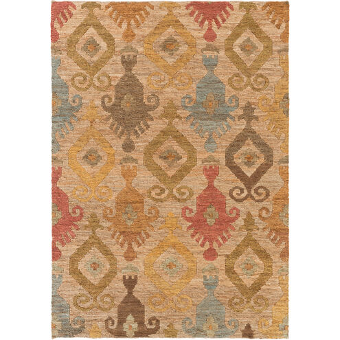 Columbia 36 X 24 inch Neutral and Green Area Rug, Jute