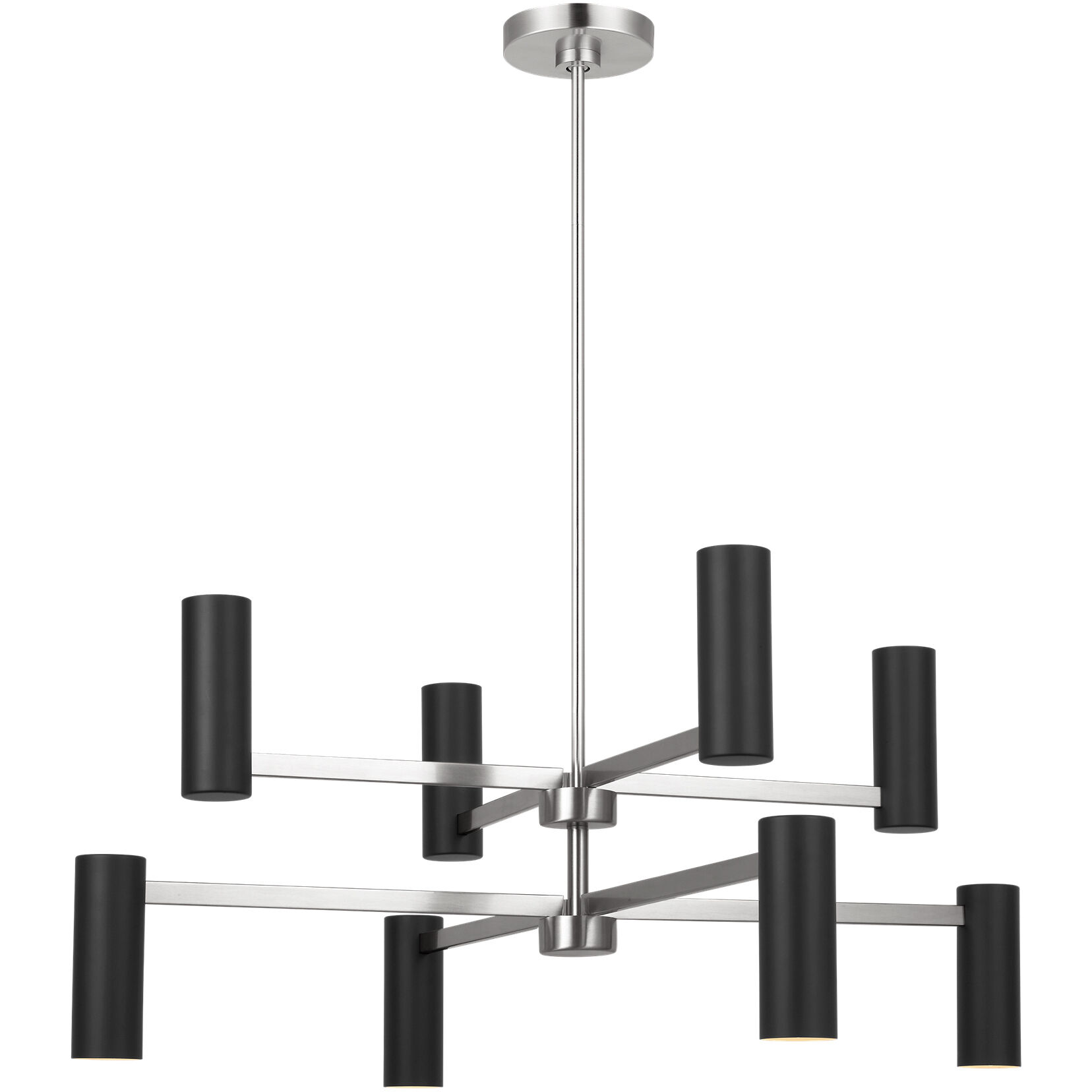 Zentro LED 36 inch Brushed Nickel Chandelier Ceiling Light