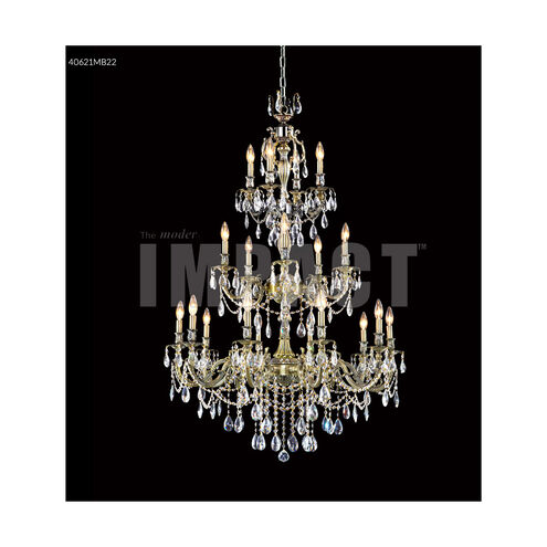 Brindisi 20 Light 36 inch Monaco Bronze Large Entry Crystal Chandelier Ceiling Light, Large