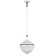 Mid-Century Schoolhouse 1 Light 12 inch Enamel White with Matte Black Mini Pendant Ceiling Light