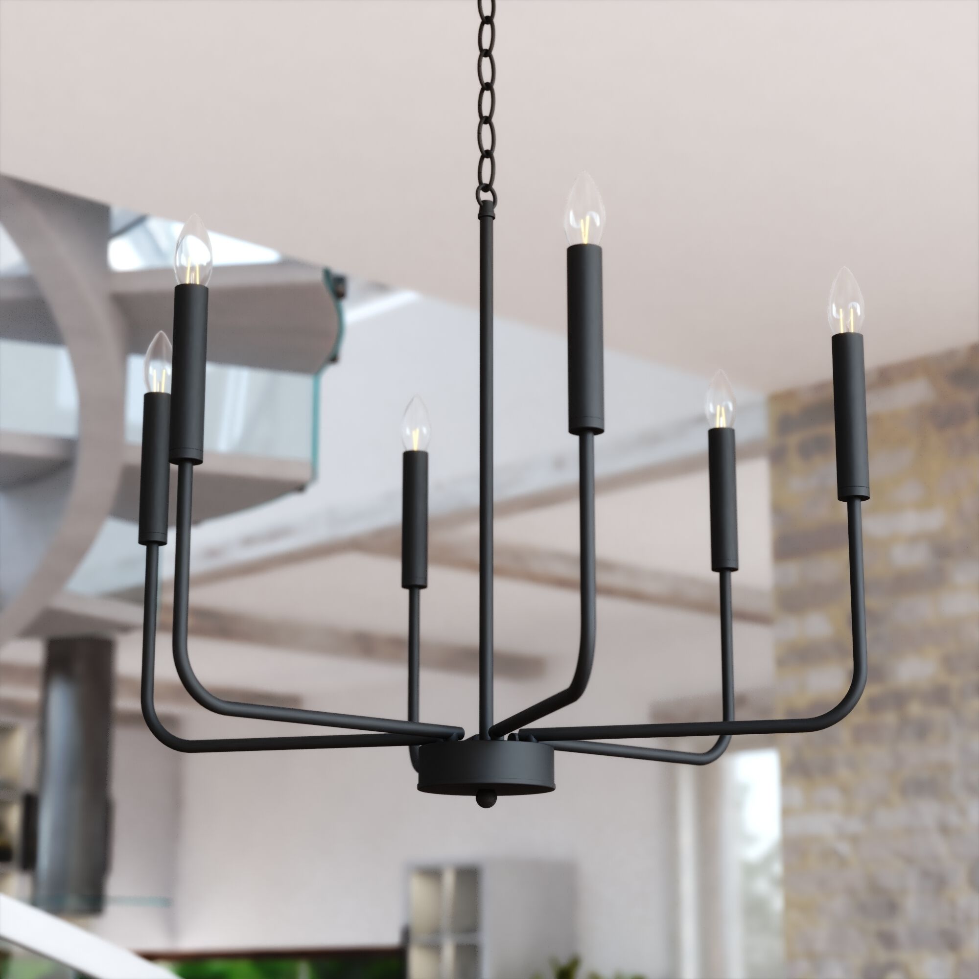 Beldon LED 26 inch Black Chandelier Ceiling Light