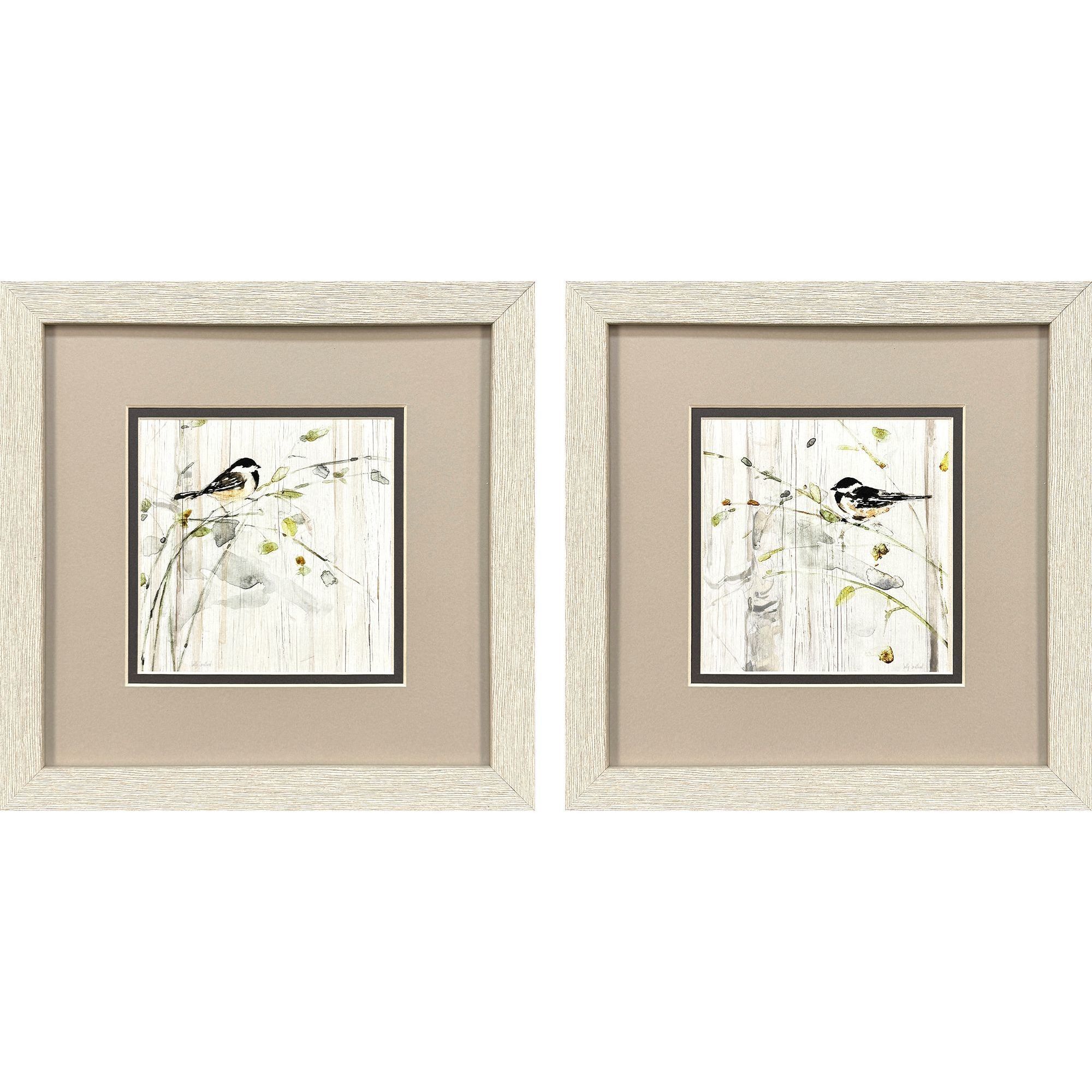 Heavenly Spring Black and Beige and Green and Gray Framed Art, Propac