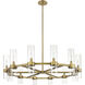 Datus 12 Light 43.5 inch Rubbed Brass Chandelier Ceiling Light