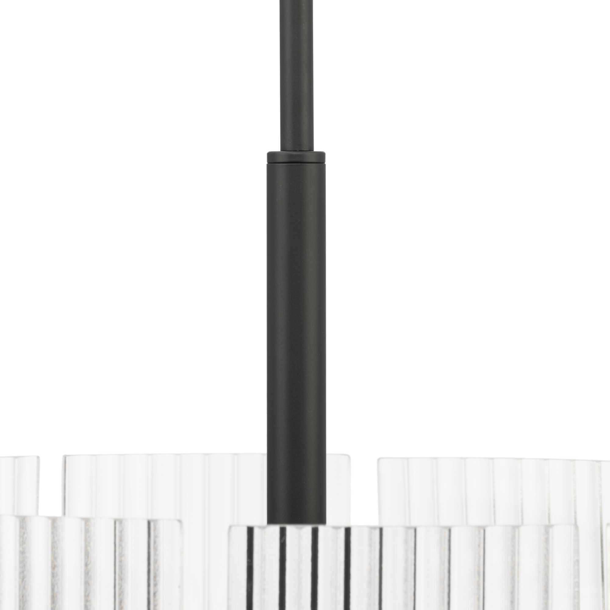 Seville 4 Light 17.87 inch Matte Black Convertible Pendant Ceiling Light, Design Series