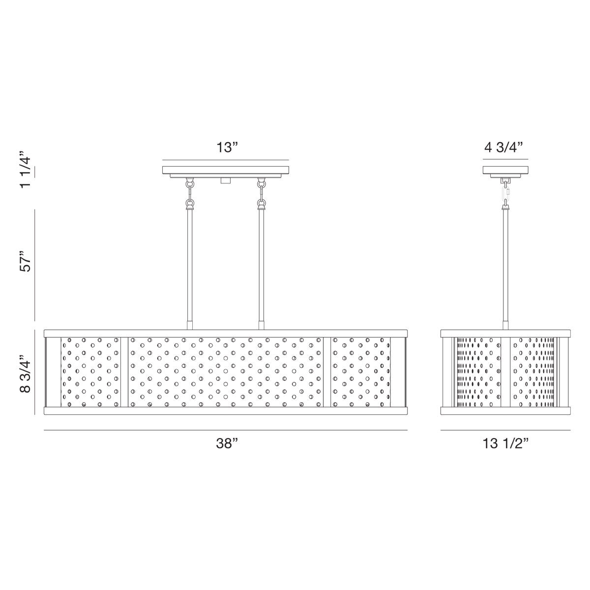 Grado 5 Light 14 inch Gold Pendant Ceiling Light