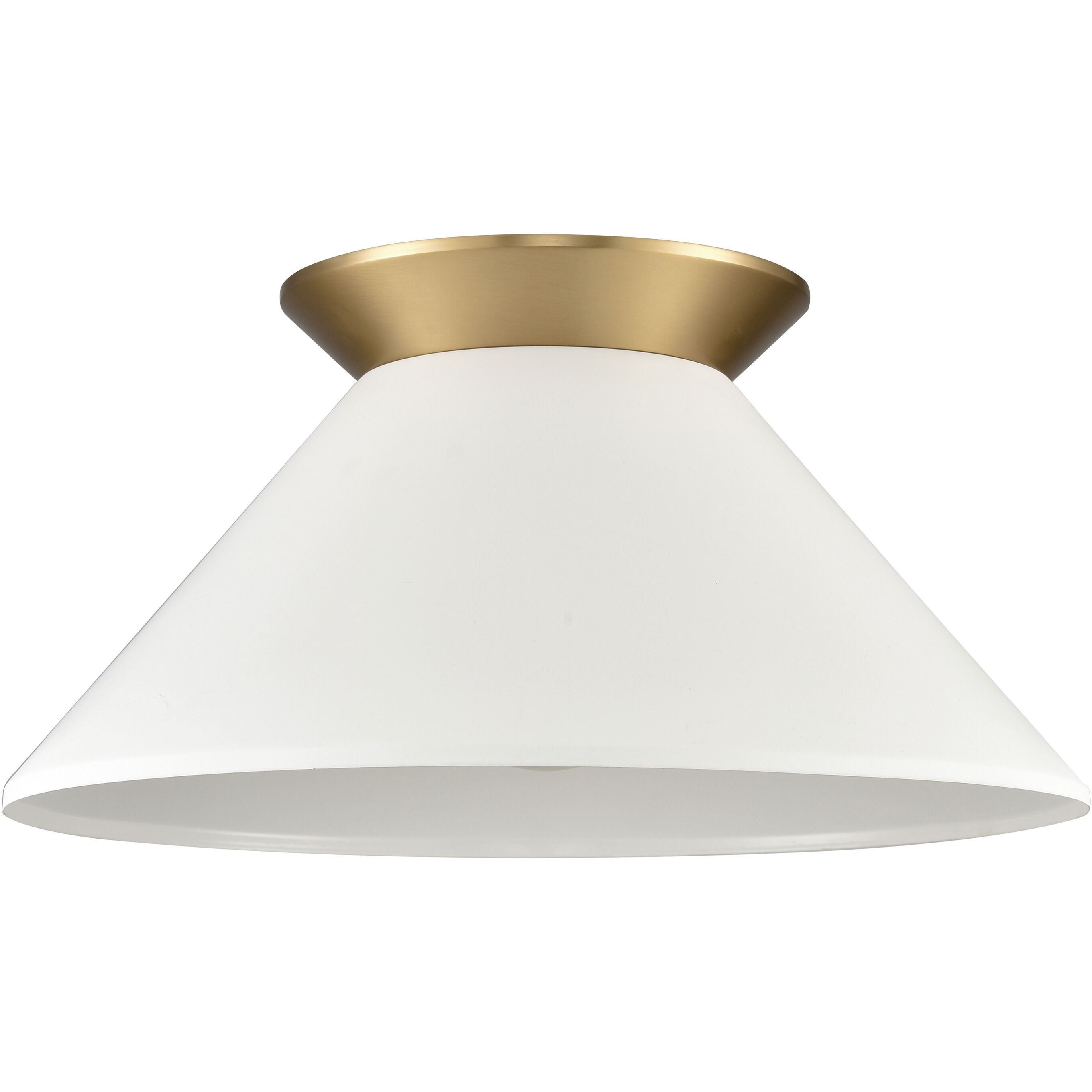 Cavendish 1 Light 16 inch Brushed Gold Semi Flush Mount Ceiling Light