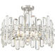 Bolton 4 Light 20.75 inch Polished Nickel Semi Flush Ceiling Light