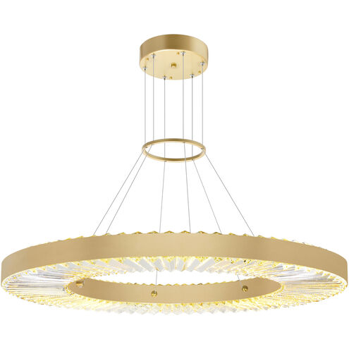 Bjoux LED 32 inch Brass Down Chandelier Ceiling Light