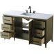 Millie 60 X 35 inch Chestnut Brown Bathroom Vanity Cabinet