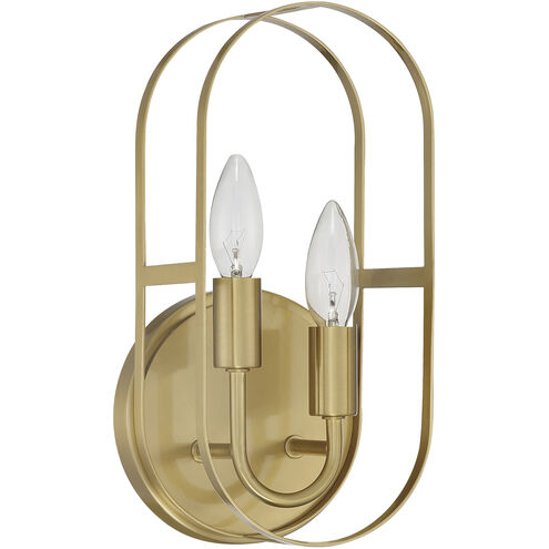 Mindful 2 Light 6 inch Satin Brass Wall Sconce Wall Light