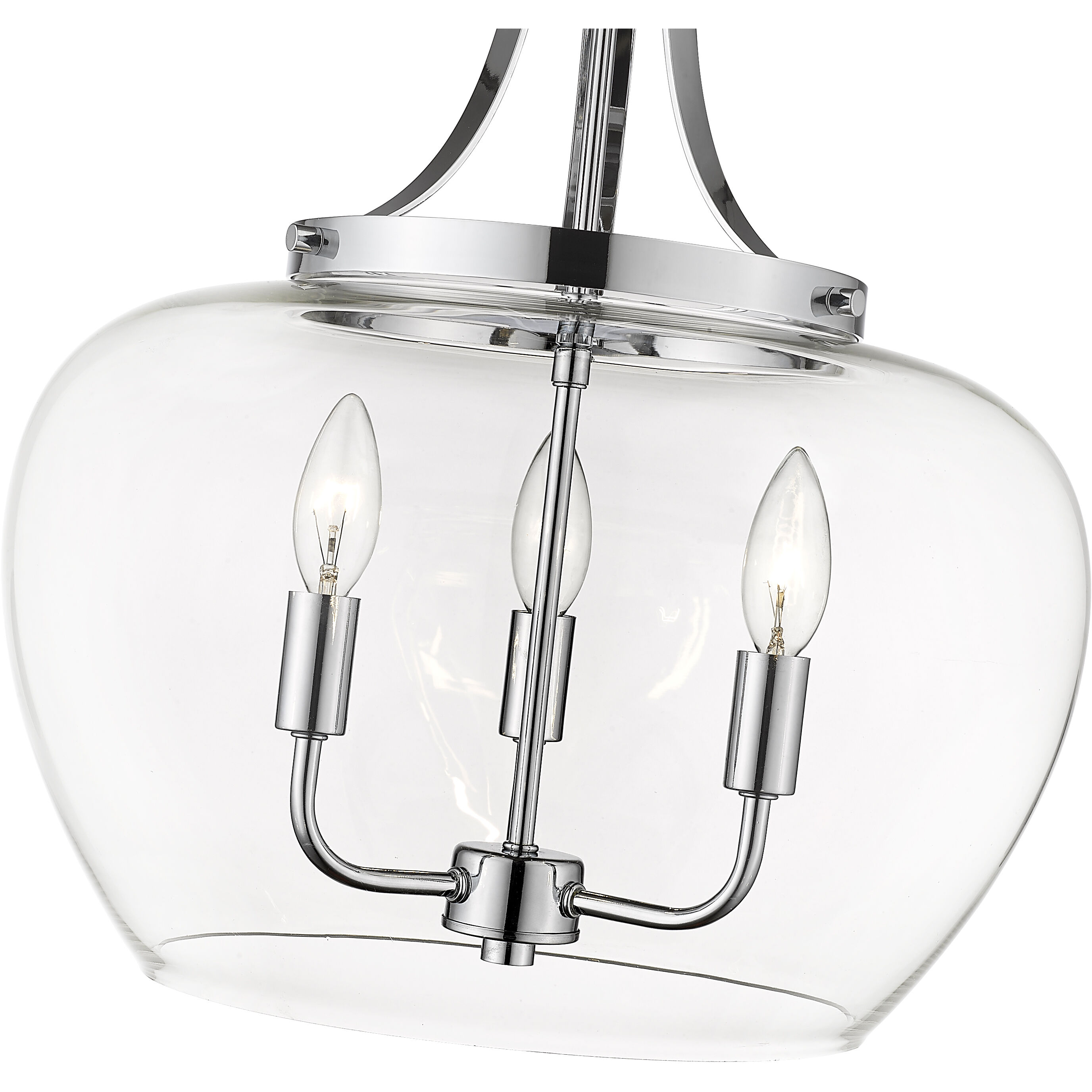 Joliet 3 Light 15.75 inch Chrome Pendant Ceiling Light