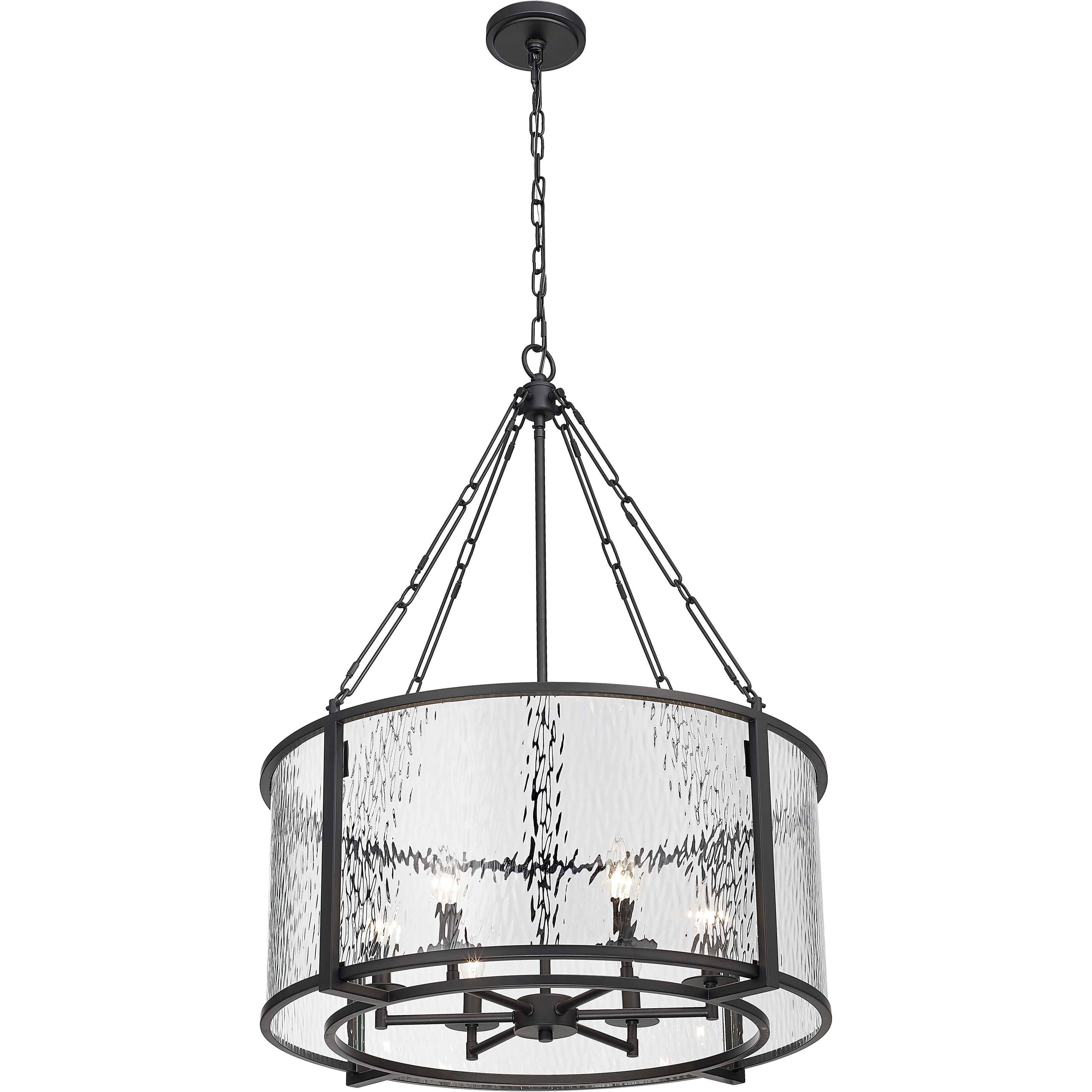 Barrington 6 Light 26 inch Matte Black Chandelier Ceiling Light