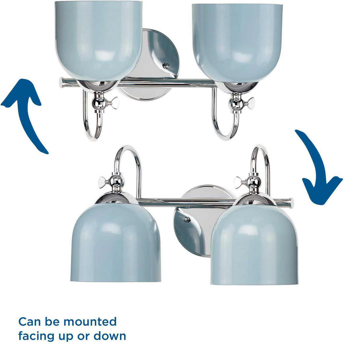 Dalton 2 Light 15 inch Polished Chrome Bath Vanity Wall Light