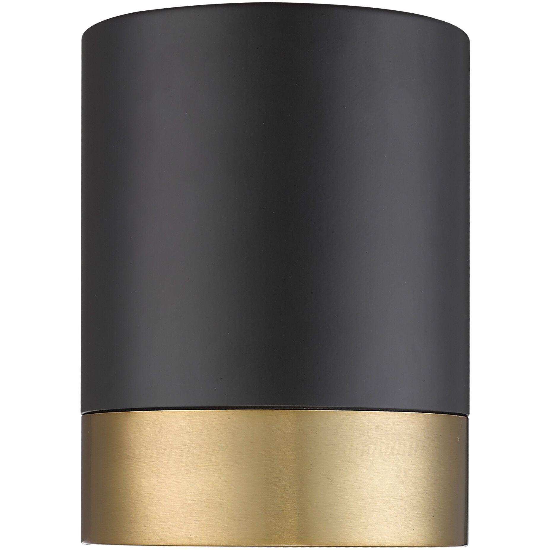 Algar LED 6 inch Matte Black and Modern Gold Flush Mount Ceiling Light