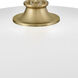 Sadie 1 Light 18 inch Lacquered Brass with Chalk White Pendant Ceiling Light