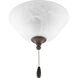 Alabaster Glass 3 Light Cobblestone Fan Light Kit