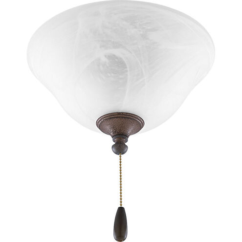 Alabaster Glass 3 Light Cobblestone Fan Light Kit