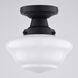Eastgate LED 8.75 inch Matte Black Semi-Flush Mount Ceiling Light
