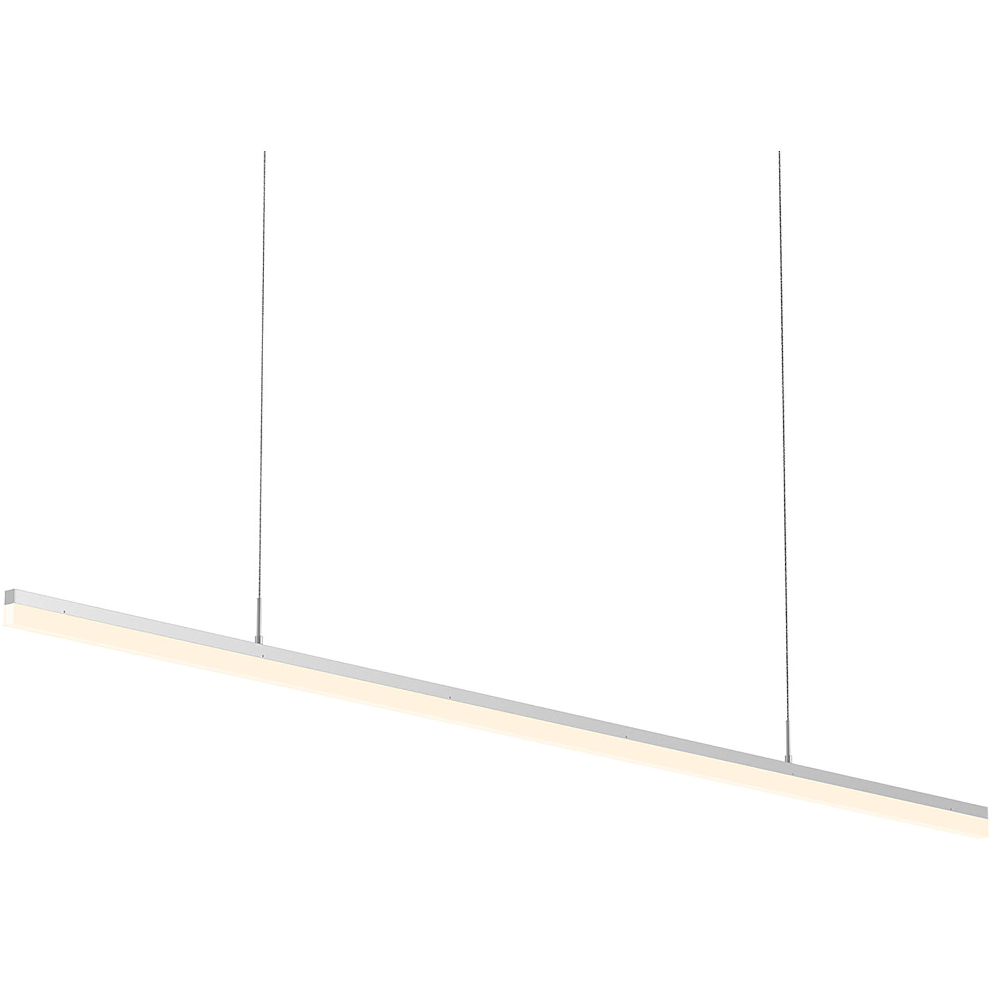 Stiletto LED 71.5 inch Bright Satin Aluminum Pendant Ceiling Light in Add 20 ft. Cord