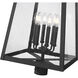 Rainer 6 Light 31.5 inch Black Outdoor Post Mounted Fixture in G9
