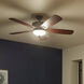 Crescent 56 inch Olde Bronze with Gold Highlights with Walnut Blades Ceiling Fan