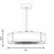 Vireo 14 inch Silver Dust with Silver Blades Fan D'Lier, Air-Ionizing