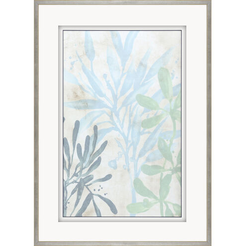Swaying Seagrass Blue and Green and White Framed Art