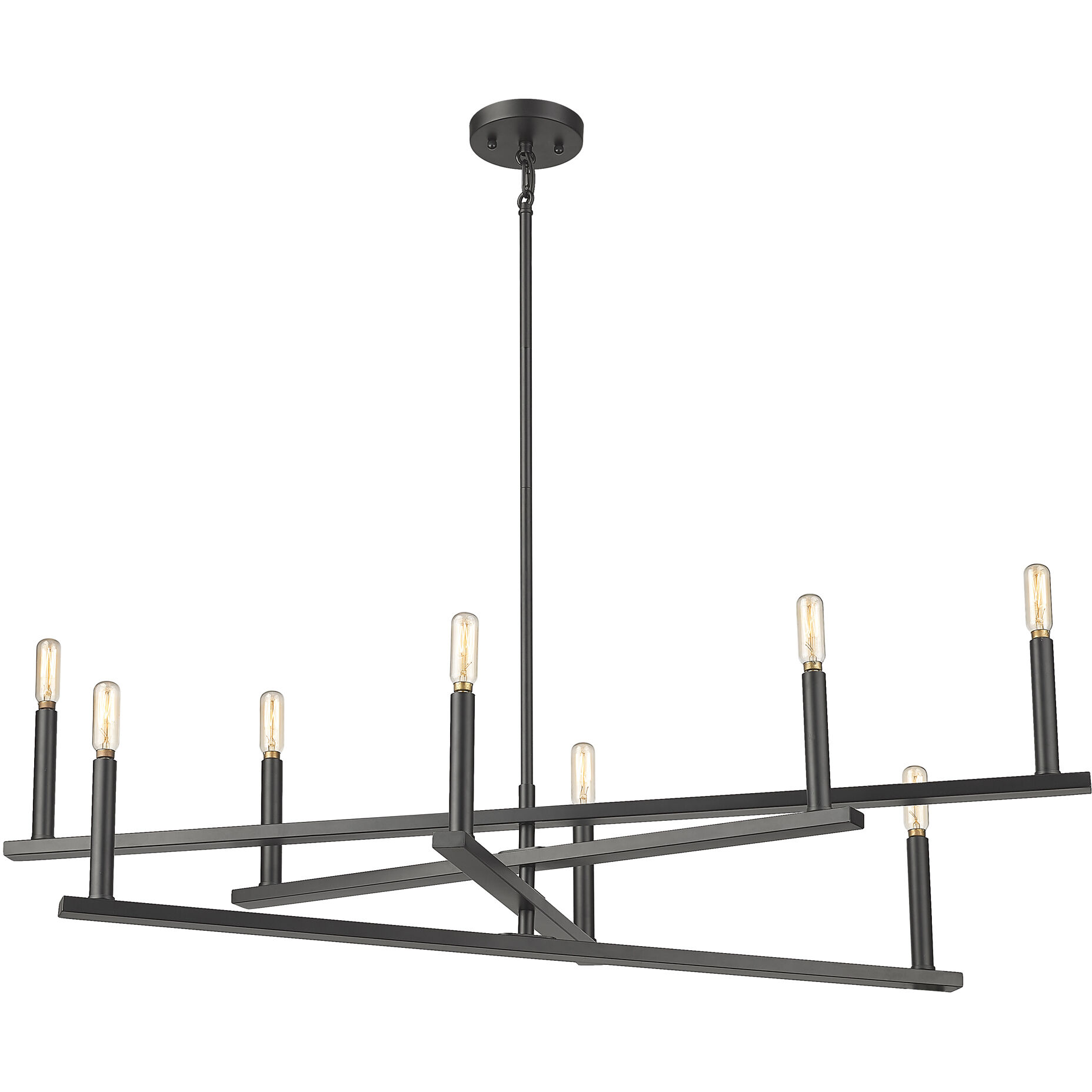 Hale 8 Light 42 inch Black Chandelier Ceiling Light