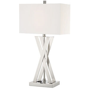 Fonda 30 inch 100.00 watt Brushed Nickel Table Lamp Portable Light