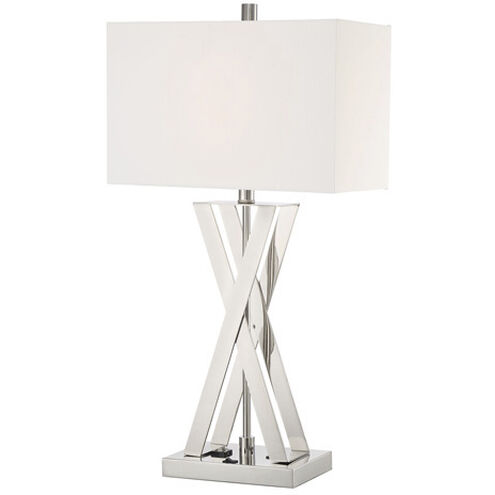 Fonda 30 inch 100.00 watt Brushed Nickel Table Lamp Portable Light