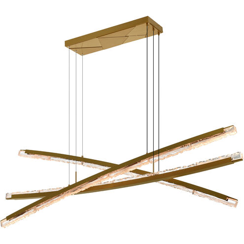 Saber 70 inch Brass Chandelier Ceiling Light