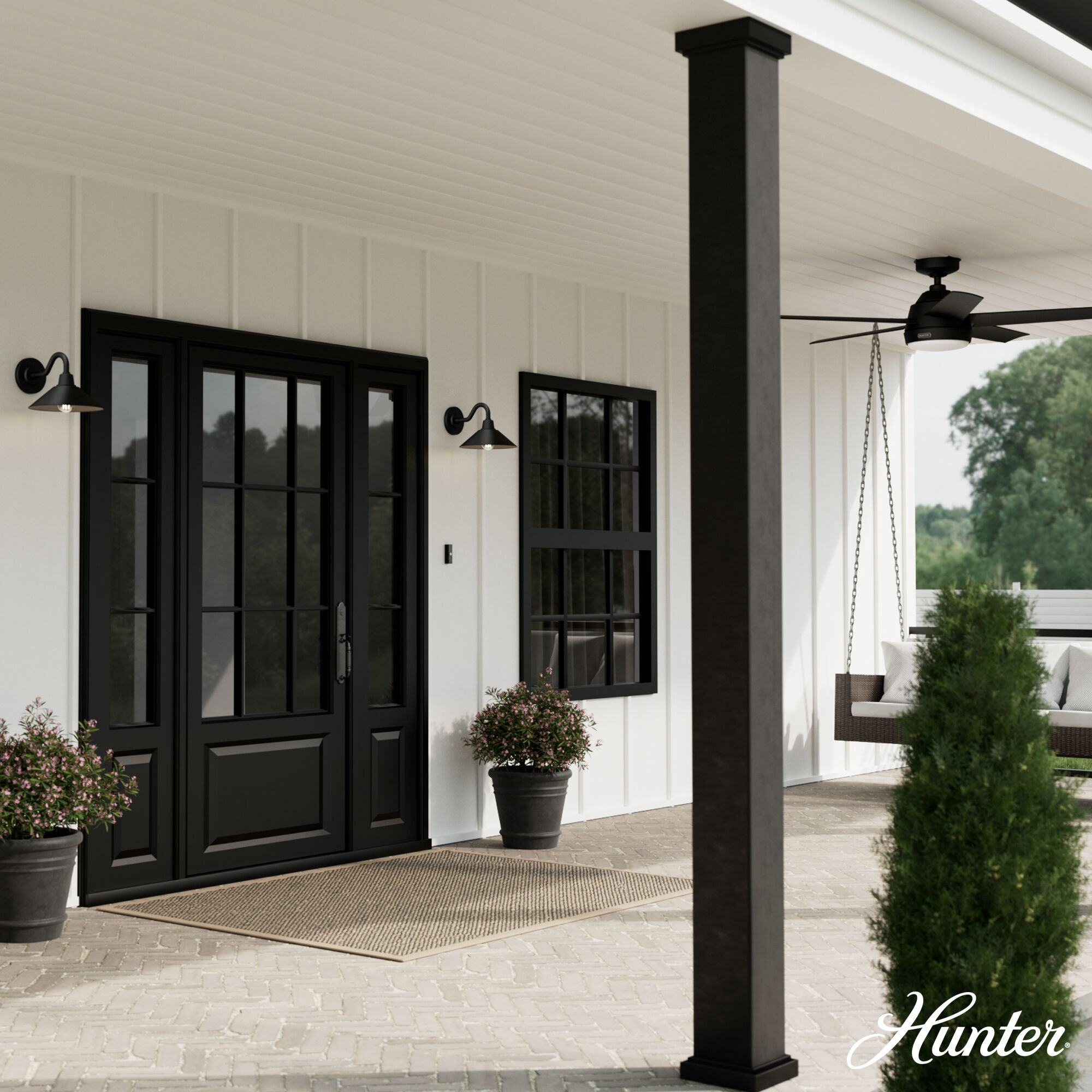 Skyflow 1 Light 8 inch Matte Black Outdoor Wall Light, Small