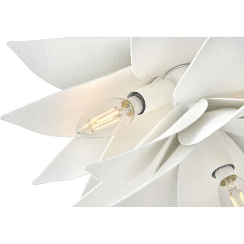 Agave LED 16 inch Textured Plaster Pendant Ceiling Light, Semi-Flush Mount