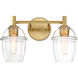 Summer Jazz 2 Light 16 inch Brushed Gold Vanity Light Wall Light