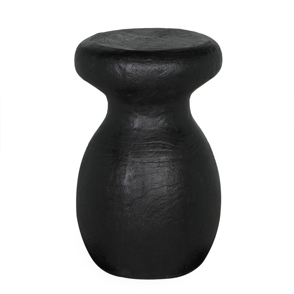 Samson 24 inch Black Burnt Fiber Cement Stool/Side Table