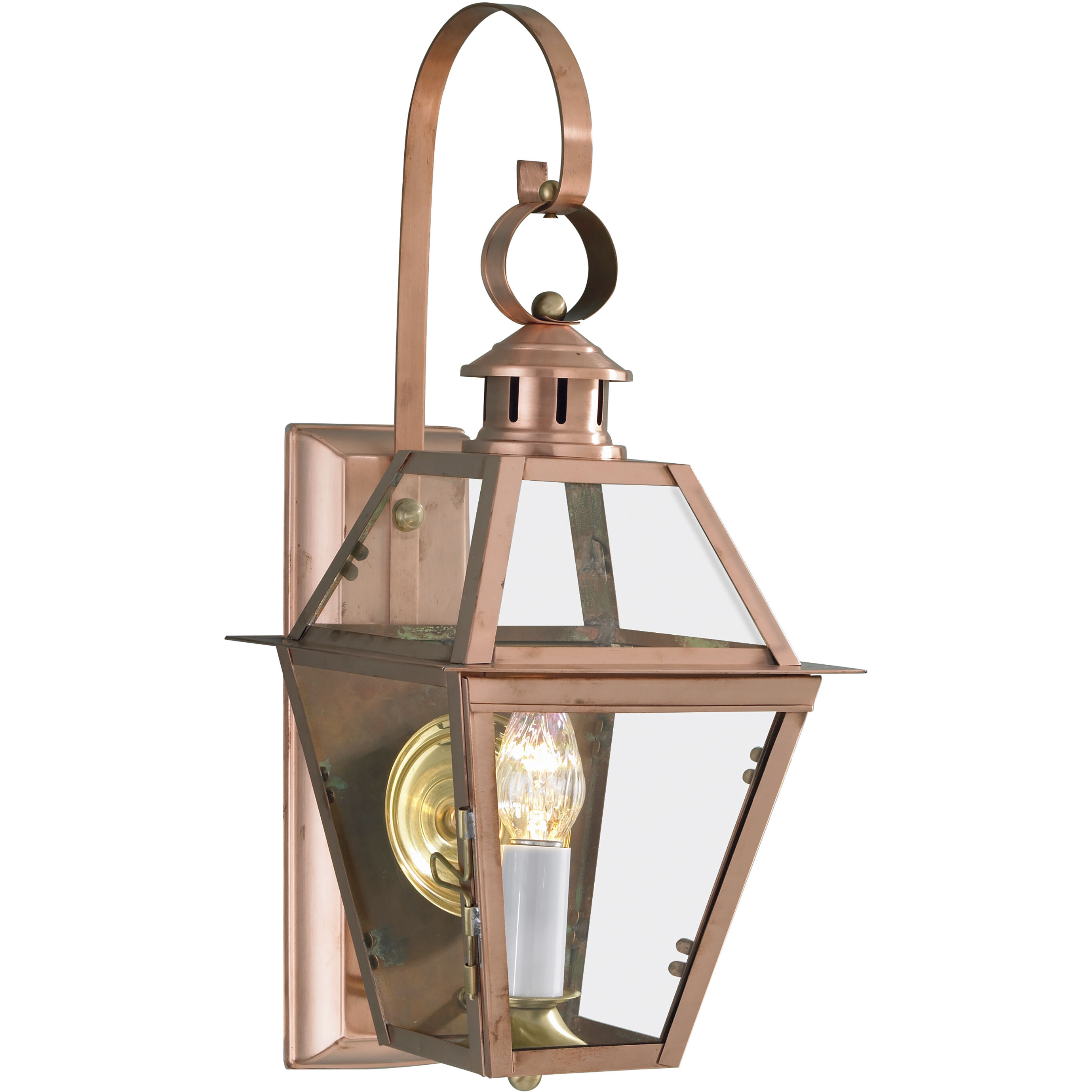Olde Colony 1 Light 22 inch Copper with Clear Outdoor Wall Sconce
