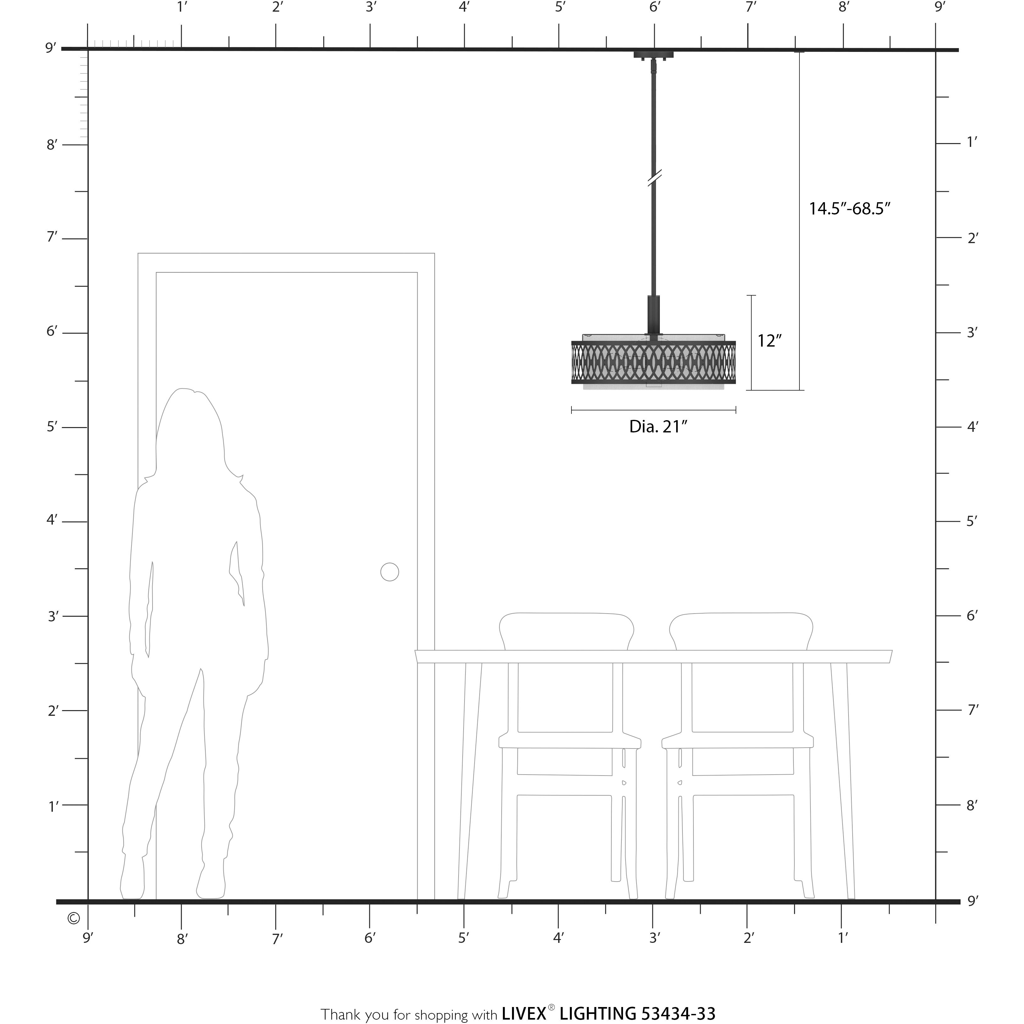 Vistaview 4 Light 21 inch Soft Gold Pendant Chandelier Ceiling Light