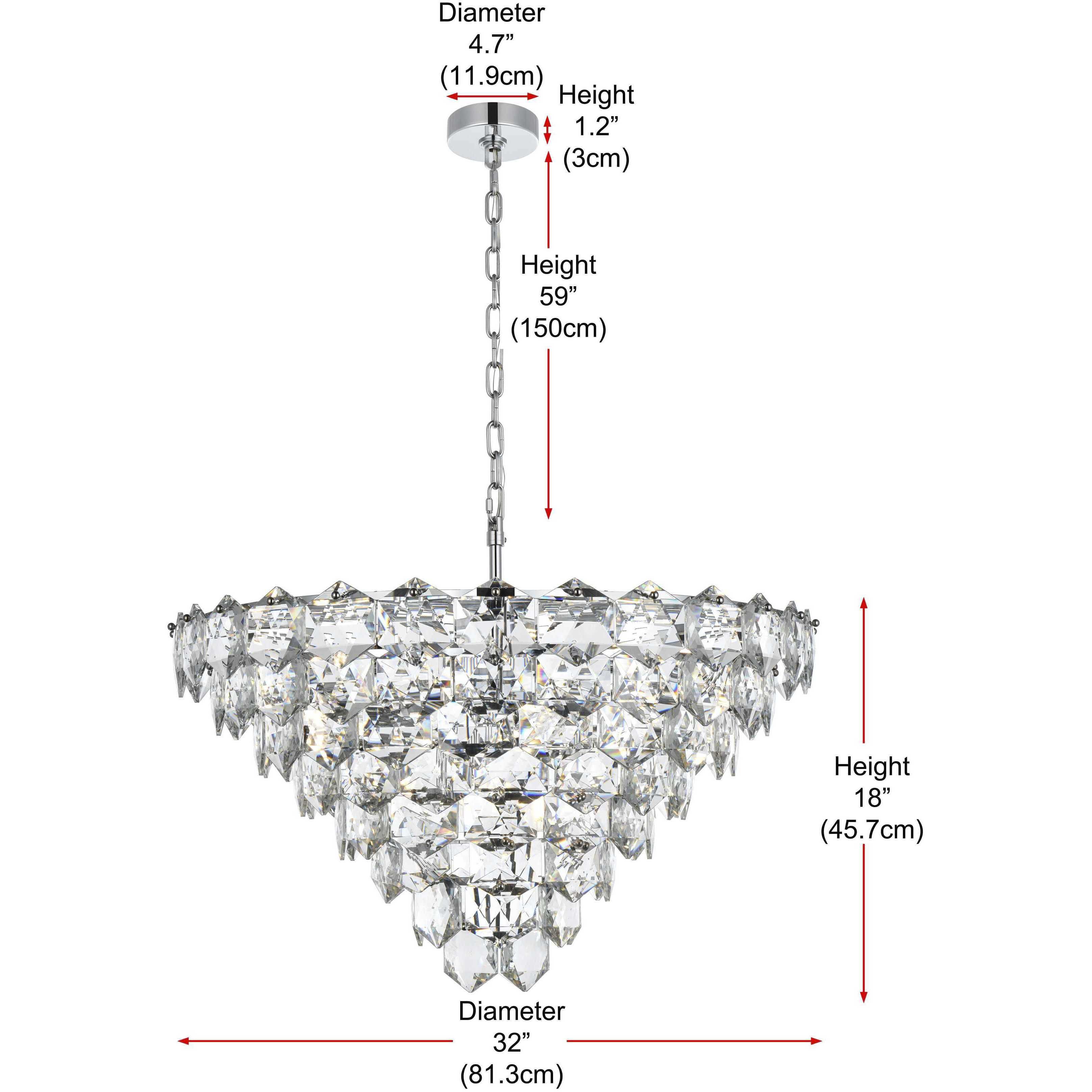 Adaline 15 Light 32 inch Chrome Chandelier Ceiling Light