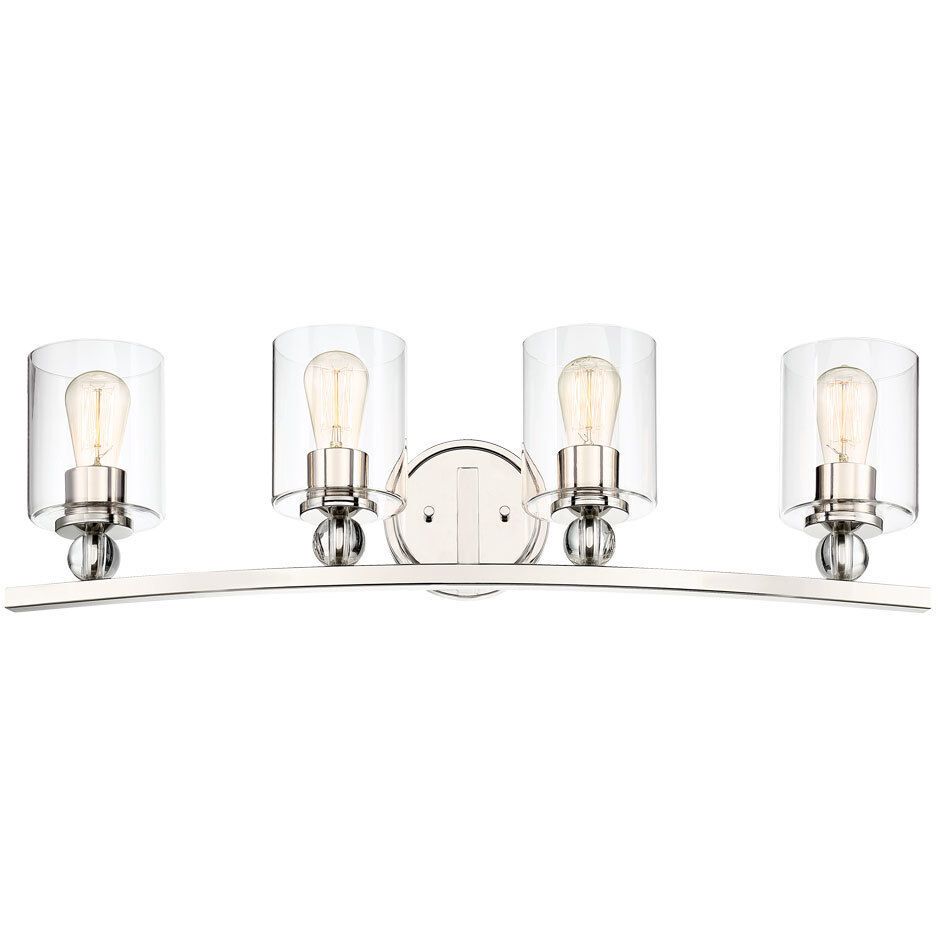 Studio 5 4 Light 33 inch Polished Nickel Bath Light Wall Light