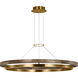 Sean Lavin Grace LED 48 inch Natural Brass/Weathered Oak Chandelier Ceiling Light