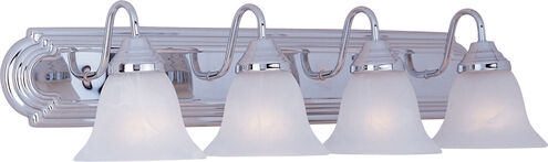 Essentials - 801x 4 Light 30 inch Polished Chrome Bath Light Wall Light in Marble