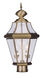 Georgetown 2 Light 21 inch Antique Brass Outdoor Post Top Lantern