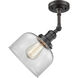 Franklin Restoration Large Bell 1 Light 8 inch Oil Rubbed Bronze Semi-Flush Mount Ceiling Light in Clear Glass, Franklin Restoration
