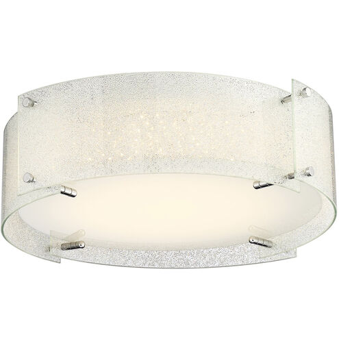 Kaelin LED 17 inch Diamond Glass Flush Mount Ceiling Light