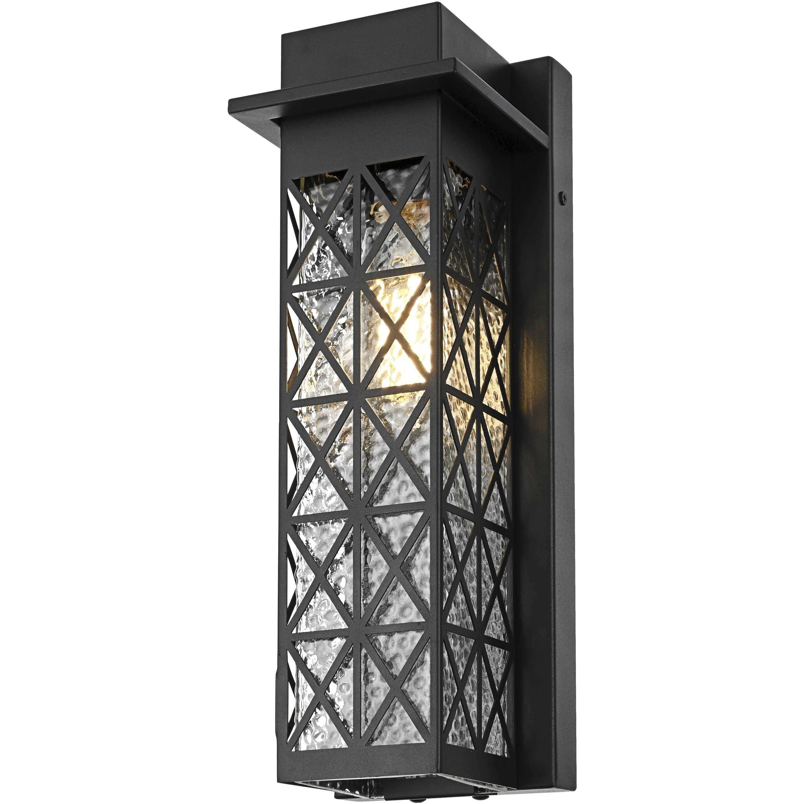 Wildey 1 Light 15 inch Black Outdoor Wall Sconce