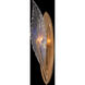 Plume Wall Sconce Wall Light in Gold, Dichroic Feathers Studio Glass