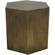 Aria B 20 X 20 inch Aged Brass Side Table