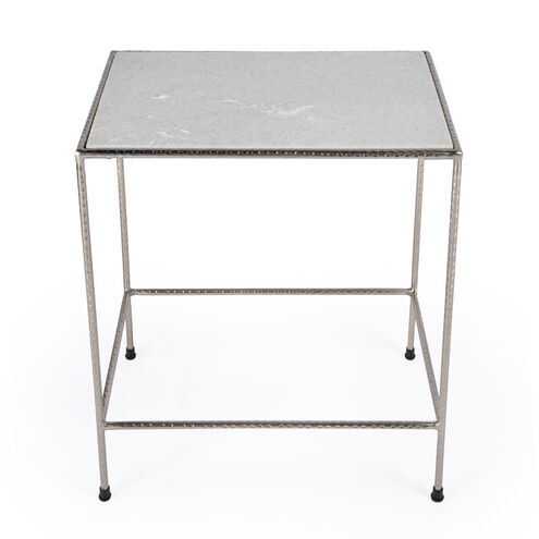 Isa Marble End Table in White