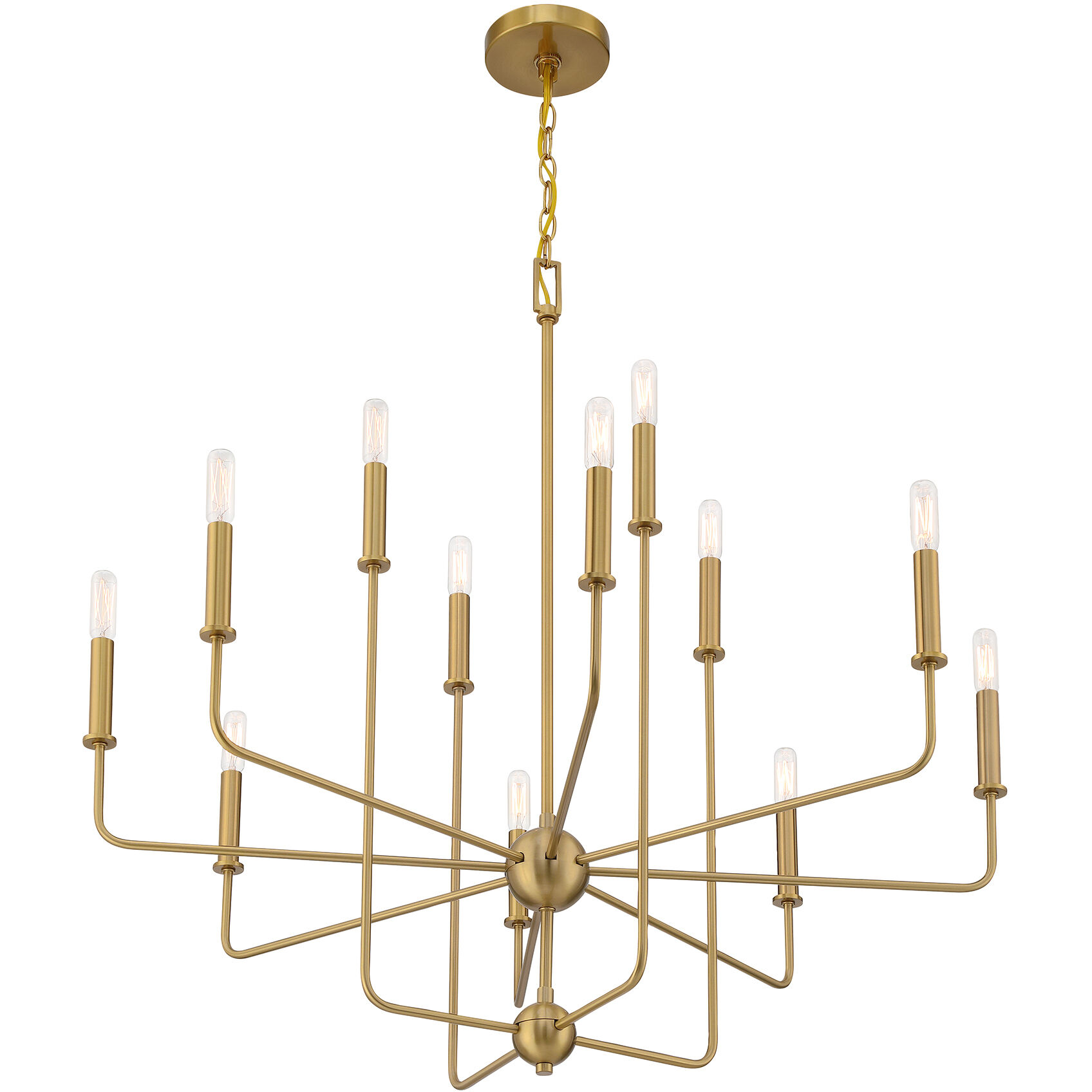 Avondale 12 Light 34 inch Warm Brass Chandelier Ceiling Light, Essentials