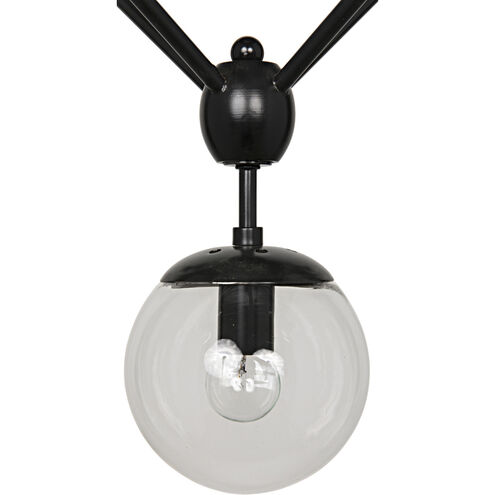 Pluto 13 Light 44.5 inch Matte Black Chandelier Ceiling Light, Small